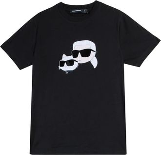 Karl Lagerfeld Ikon Choupette T-Shirt - Heren - T-shirts - Zwart - M - Katoen - Tops