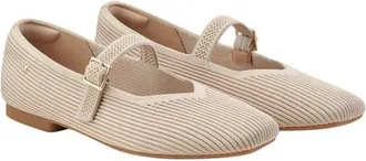 Vivaia Margot Mary-Jane Square-Toe Ballet Flats in Almond at Nordstrom, Size 5.5
