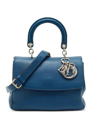 Dior 2014 small Be Dior flap leather tote bag - women - Calf Leather/Calf Leather - One Size - Blue