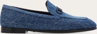 Ferragamo Women Gancini ornament loafer Blue Size 10.5