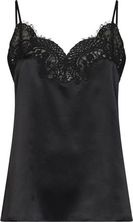 Co Zijden camisole met kanten afwerking - Dames - Tops zonder mouwen - Zwart - L - Tops
