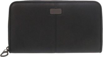 Bottega Veneta Black Leather Long Wallet (Bi-Fold) (Pre-Owned)