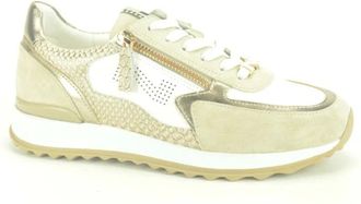 Nathan-Baume Schoenen, Dames, Beige, 37 EU, Beige Runner Combi Stijlvolle Sneakers