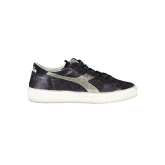 Diadora Black Leather Women Womens Sneaker