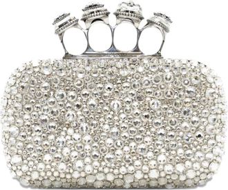 Alexander McQueen Clutch Spider Knuckle - Argento