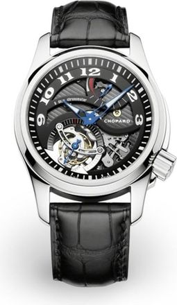 Chopard L.U.C. Tourbillon Hand Wind Chronometer Black Dial Mens Watch 161917-1001