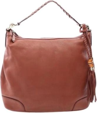 Gucci Pre-owned Vintage Schoudertas - Dames - Vintage Schoudertas - Bruin - ONE Size - Leer - Vintage