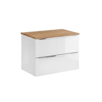 Petits Meubles Mueble bajo lavabo 80cm y madera tableros laminados blanco