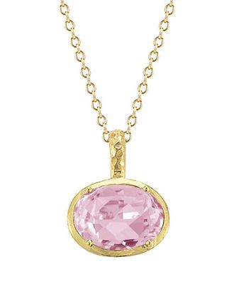 I.Reiss Company 14K 4.75 Ct. Tw. Rose Quartz Necklace