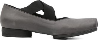 Uma Wang Grey Leather Ballet Flats