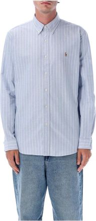 Polo Ralph Lauren Overhemden, Heren, Blauw, XL, Katoen, Op Maat Gemaakt Overhemd voor Perfecte Pasvorm