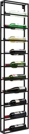 Landscape Weinregal, Schwarz, Metall, Metalloptik, 10 F&auml;cher, 36x152x9 cm, Barzubeh&ouml;r & Weinzubeh&ouml;r, Weinregale