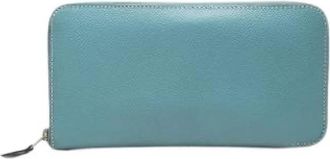 Herm&egrave;s Pre-owned Zip Around Wallet - Dames - Vintage Accessoires - Blauw - ONE Size - Vintage