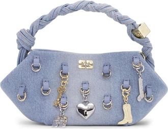 Ganni Bou denim mini bag - Blue