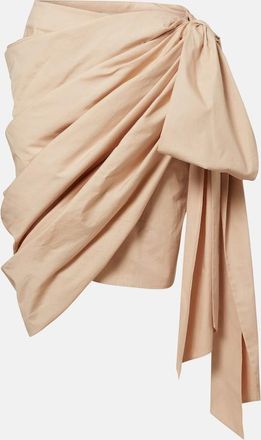 Chlo&eacute; Chlo&eacute; Bow-detail cotton poplin midi skirt