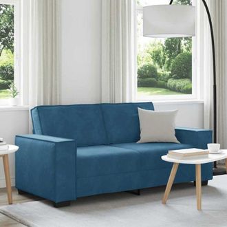 vidaXL vidaXL Divano a 2 Posti Blu 180x78x84 cm in Velluto