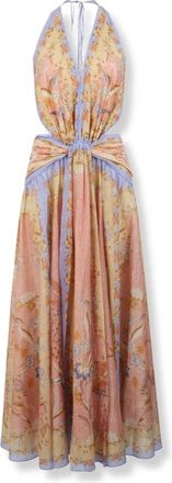 Zimmermann Indra Maxi Jurk - Dames - Maxi kleedjes - Veelkleurig - XS - Katoen - Kleedjes