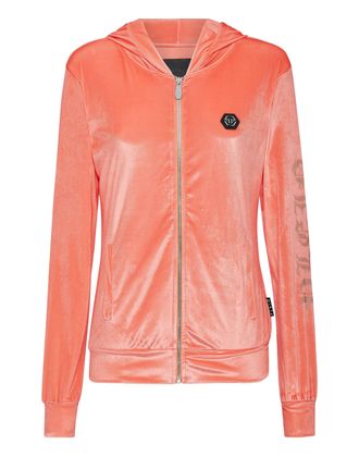 Philipp Plein Velvet Hoodie sweatshirt Full Zip Gothic Plein
