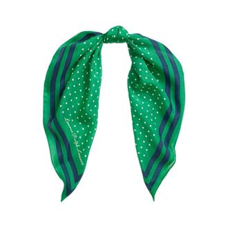 Ralph Lauren Silky Scarves, female, Green, Size: ONE SIZE Nautical Small Square Scarf