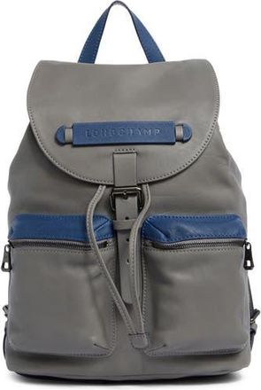 Longchamp LC3D Medium Leather Backpack in Grey/blue at Nordstrom Rack