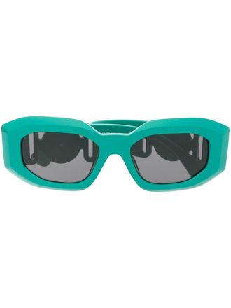 Versace Medusa Head-detail oval-frame sunglasses - Green