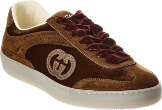 Gucci G75 Velvet & Suede Sneaker