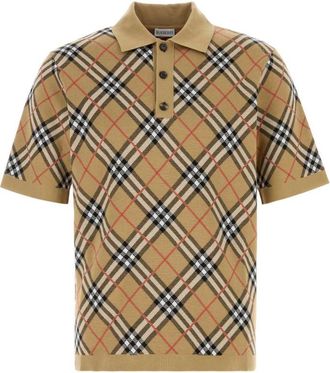 Burberry Beige Shirt Collar Polos