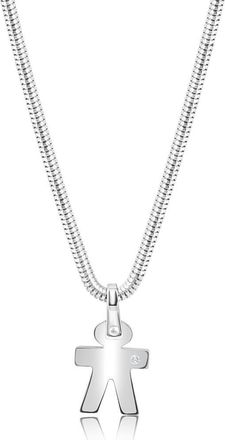 Pompeii3 Mens Steel Single Tone Man 16.5mm Pendant Flexible Snake Chain 21 Necklace