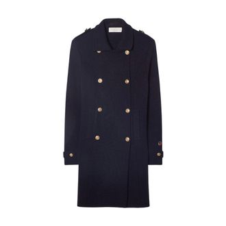 Busnel Marina Coat - Dames - Mantels - Blauw - Maat: XL Zijde