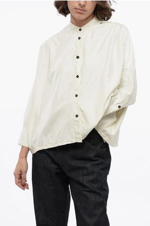 Jil Sander Camicia in Misto Seta con Collo Coreano taglia 44