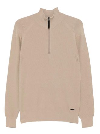 AlphaTauri Frost half-zip sweater - Brown