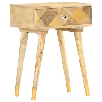 vidaXL Mesita De Noche De Madera Maciza De Mango 43x30x58 Cm Vidaxl