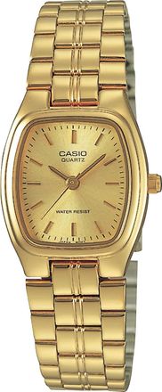 Casio Womens Gold-Tone Stainless Steel Watch with Gold Dial - LTP-1169N-9A