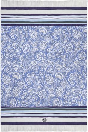 Etro paisley-print beach towel - unisex - Cotton - OS - Blue