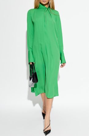 Tom Ford Silk Dress With Belt, Womens, Green