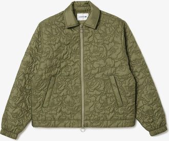 Lacoste Womens Quilted Floral Jacket - Green - Size: 10