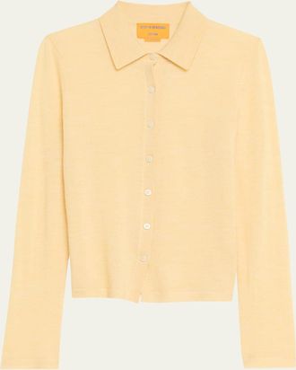 Guest In Residence Elle Cashmere Button-Front Shirt