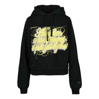 Diesel Felkpa Hoodie - Dames - Hoodies - Zwart - S - Katoen - Hoodies & sweatvesten