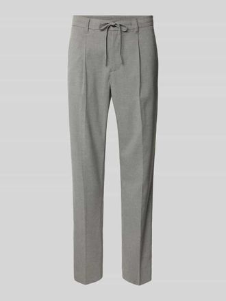 Selected Regular Tapered Fit Bundfaltenhose mit Tunnelzug Modell LEROY in Silber, Gr&ouml;&szlig;e S