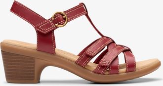 Clarks Emily2 Rose Red Leather