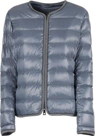 Fay Winter Jackets, male, Blue, Size: S Piuma Light Giroc.Bord.Gros+Caten