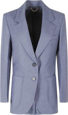 Victoria Beckham Jassen, Dames, Blauw, XS, Wol, Katherine Jacket