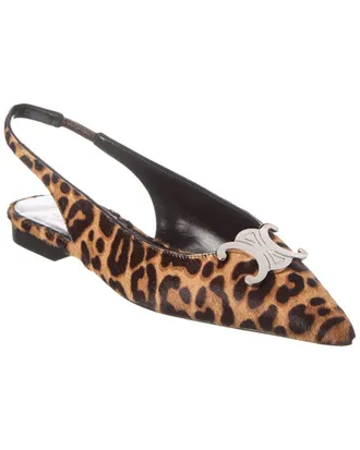 Celine Celine Triomphe Haircalf Slingback Flat