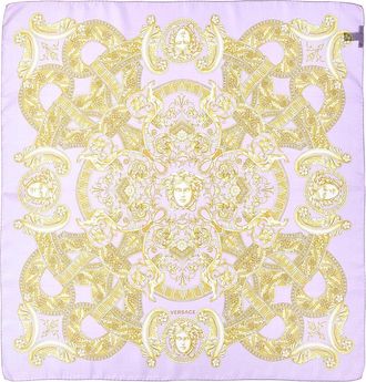 Versace Barocco Print Silk Scarf