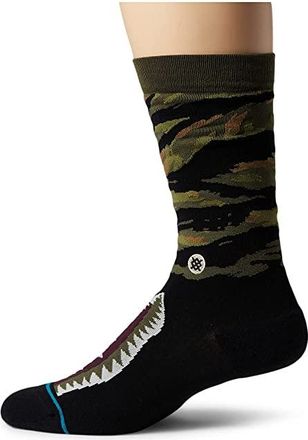 Stance Warbird Crew Crew Cut Socks Shoes Burgundy : MD (US Mens Shoe 6-8.5 - Womens Shoe 8-10.5), Cotton/Nylon/Polyester