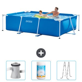 Intex Piscina Con Estructura Rectangular - 260x160x65 Cm - 6-piezas Scb84