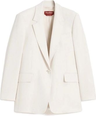 Max Mara Blazers, female, White, Size: S giacche e blazer Acetato