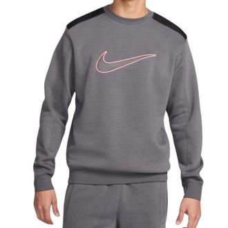 Nike Heren Sweatshirt met Swoosh-logo (Grijs)