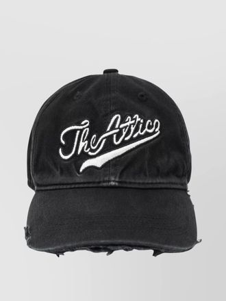 The Attico vintage effect baseball cap curved brim