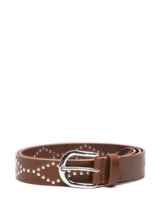 Isabel Marant Brown Studded Buckle Belt
